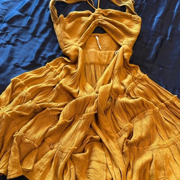 Mustard Yellow Halter Dress Mustard Yellow Halter Dress